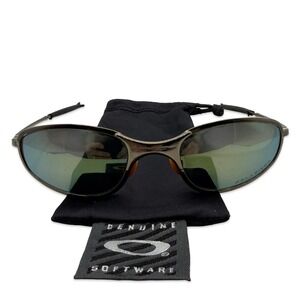 Oakley E Wire 2.0 Sunglasses Polarized C-5 Metal Frame Parts Repair w Pouch